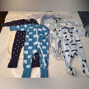 0-3M Organic Cotton Baby Sleepwear Bundle | ZippyJamz, Parade, Juddlies | EUC
